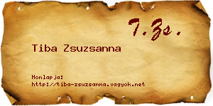Tiba Zsuzsanna névjegykártya