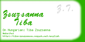 zsuzsanna tiba business card